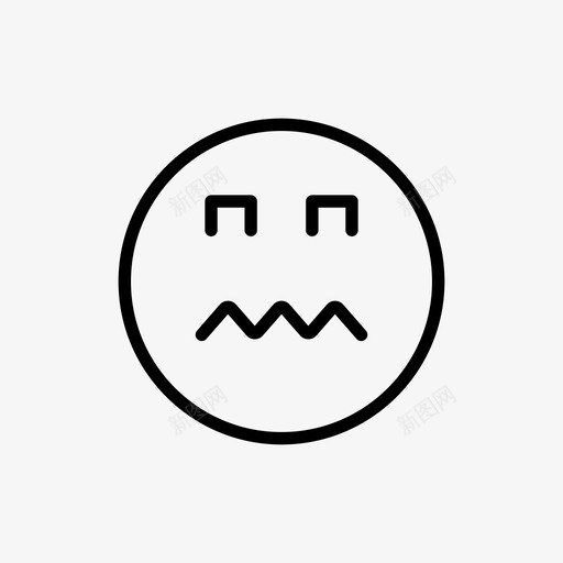 表情喜怒无常紧张图标svg_新图网 https://ixintu.com 喜怒无常 担心 紧张 表情