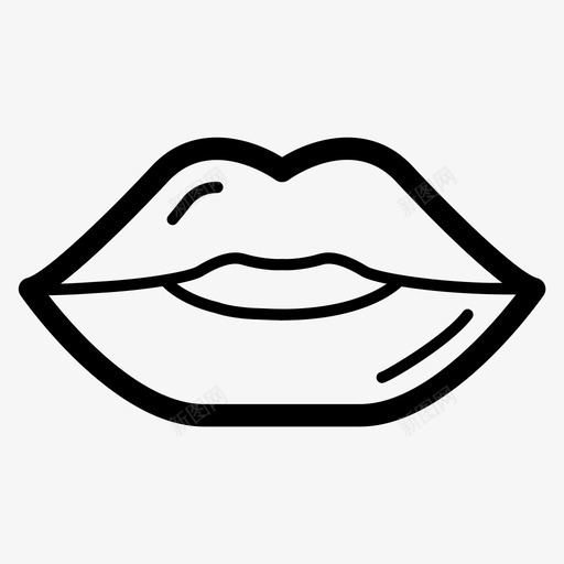 嘴唇亲吻唇膏图标svg_新图网 https://ixintu.com 亲吻 唇膏 嘴唇 情人节 爱情
