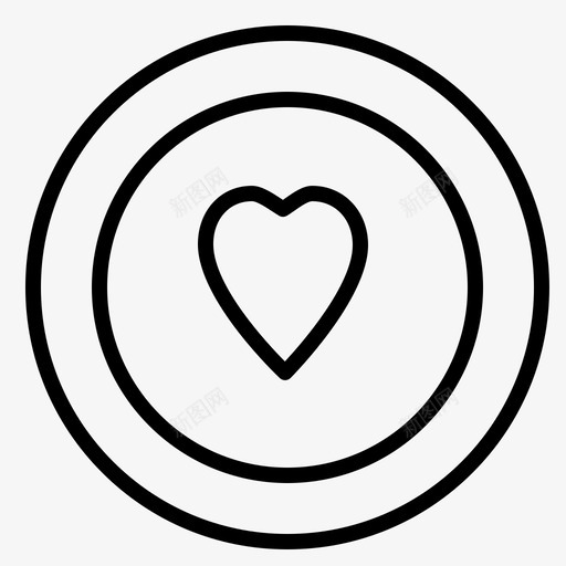 爱圆心图标svg_新图网 https://ixintu.com 体验 用户