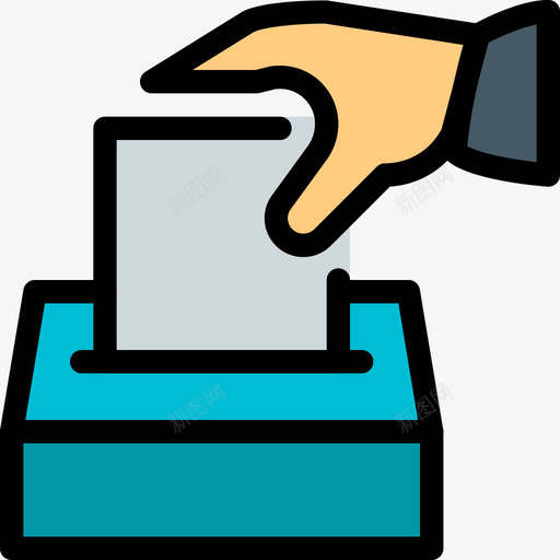 选举投票奖励徽章3线颜色图标svg_新图网 https://ixintu.com 奖励 徽章 投票 选举 颜色