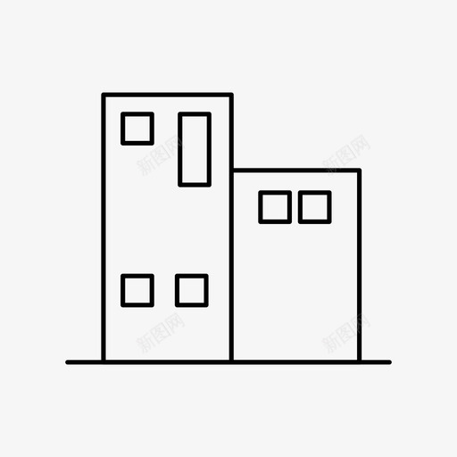 建筑建筑和城市办公室图标svg_新图网 https://ixintu.com 办公室 城镇 建筑 建筑和城市