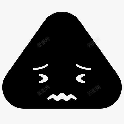 困惑表情脸图标svg_新图网 https://ixintu.com 三角 困惑 情绪 表情