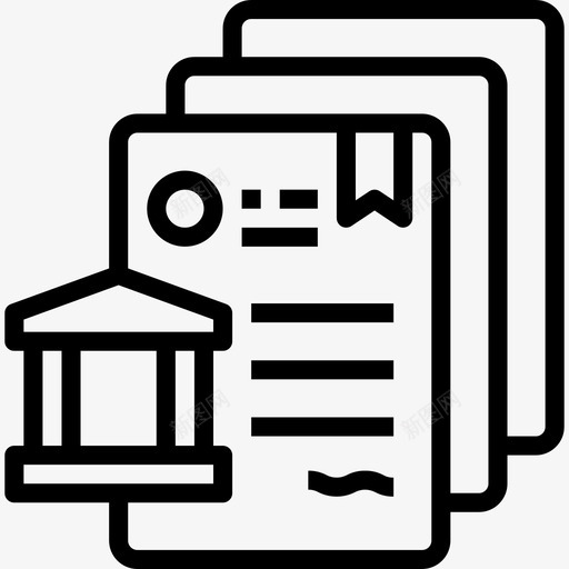 合同房地产141直线图标svg_新图网 https://ixintu.com 合同 房地产 直线