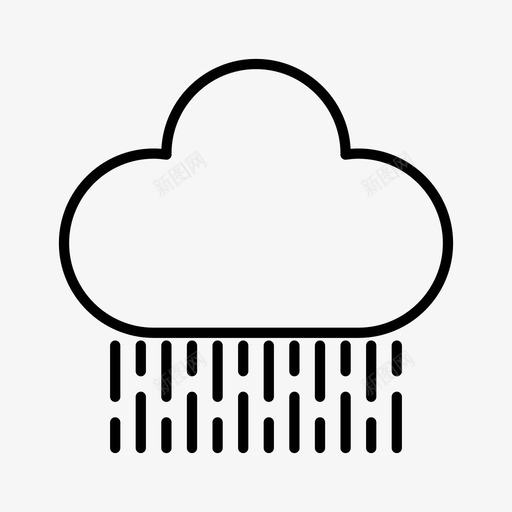 云预报雨图标svg_新图网 https://ixintu.com 云 航海 雨 预报