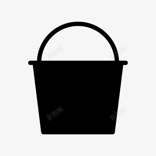 桶篮子设备图标svg_新图网 https://ixintu.com 工具 建筑符号 桶 油漆 篮子 设备