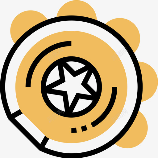 乐器玩具23黄影图标svg_新图网 https://ixintu.com 乐器 玩具23 黄影