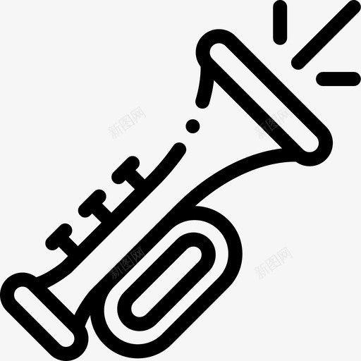 小号聚会和庆祝16直线图标svg_新图网 https://ixintu.com 小号 直线 聚会和庆祝16