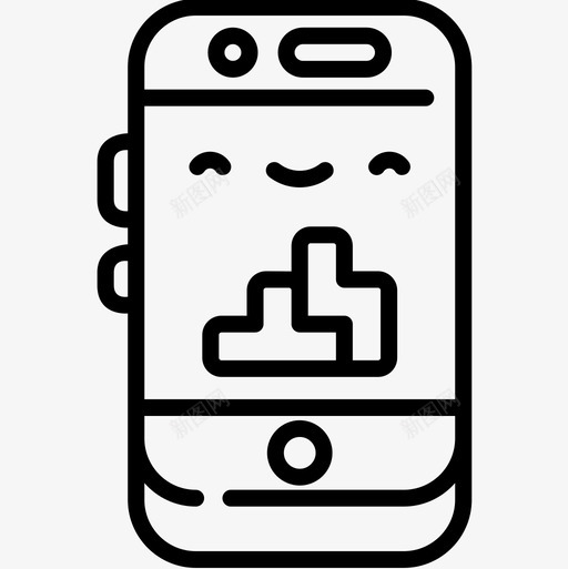 手机书呆子21直系图标svg_新图网 https://ixintu.com 书呆子21 手机 直系