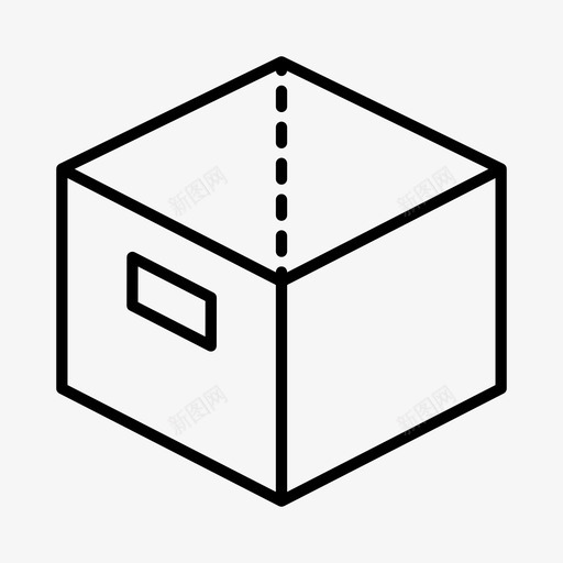 仓储箱纸箱瓦楞纸箱图标svg_新图网 https://ixintu.com 仓储 包装 物流 瓦楞纸箱 纸箱