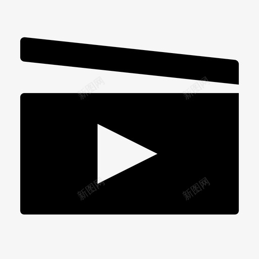 播放视频表演录制图标svg_新图网 https://ixintu.com 多媒体 开始 录制 播放 表演 视频 设置