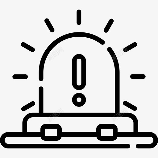 警笛保护安全13线性图标svg_新图网 https://ixintu.com 保护 安全 线性 警笛
