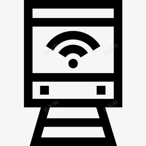 火车智慧城市3直线型图标svg_新图网 https://ixintu.com 智慧城市3 火车 直线型