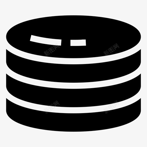 数据库服务器存储图标svg_新图网 https://ixintu.com 基本卷1字形 存储 数据库 服务器