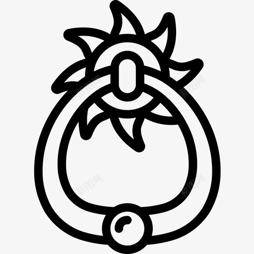 门环五金器具直线型图标svg_新图网 https://ixintu.com 五金 器具 直线 线型 门环