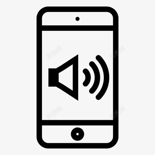 手机音量手机声音手机图标svg_新图网 https://ixintu.com 图标 声音 手机 音量