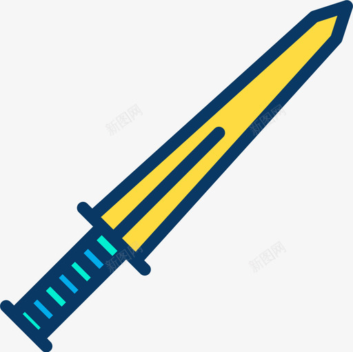 剑武器9线颜色图标svg_新图网 https://ixintu.com 剑 武器9 线颜色