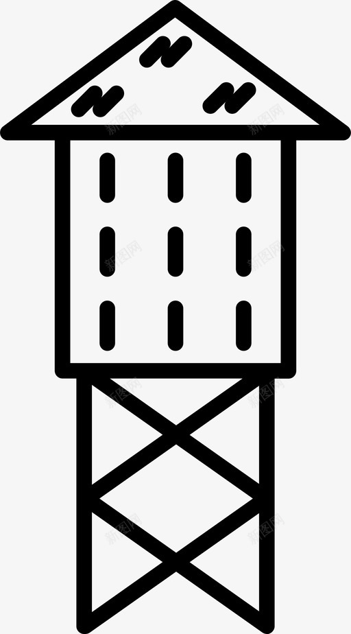 水城市油轮图标svg_新图网 https://ixintu.com 城市 城市元素 手绘水塔 水 水塔 水箱 油轮