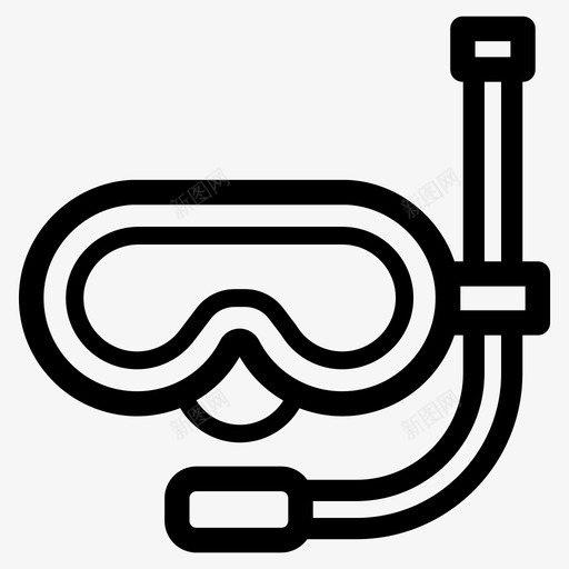 潜水休闲度假图标svg_新图网 https://ixintu.com 休闲 夏季 度假 户外活动 潜水