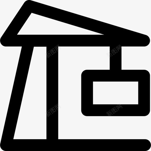 港口起重机公共交通15直线图标svg_新图网 https://ixintu.com 交通 公共 港口 直线 起重机