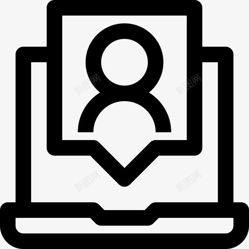 视频通话呼叫中心电脑图标svg_新图网 https://ixintu.com 呼叫中心 服务 电脑 笔记本 视频 通话