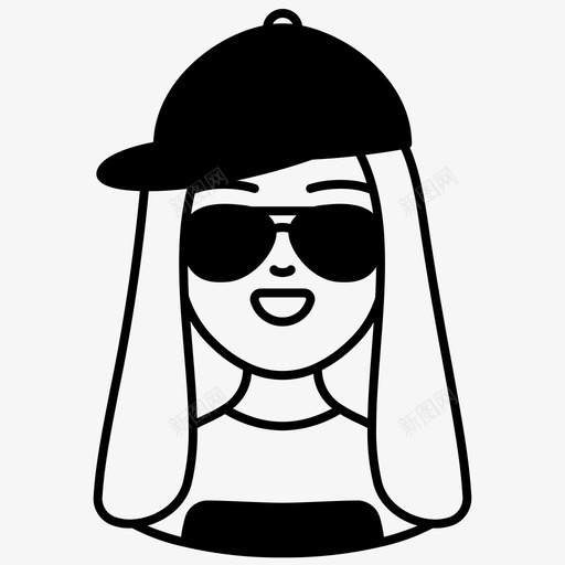 嬉皮女孩头像人流浪汉图标svg_新图网 https://ixintu.com 人物 头像 女孩 嬉皮 流浪汉 职业 雕文