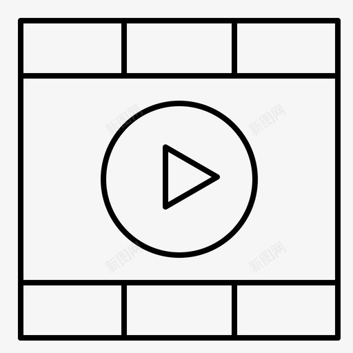 控制媒体播放图标svg_新图网 https://ixintu.com 启动 媒体 控制 播放 视频制作