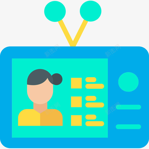 新闻记者新闻37平图标svg_新图网 https://ixintu.com 新闻 新闻记者