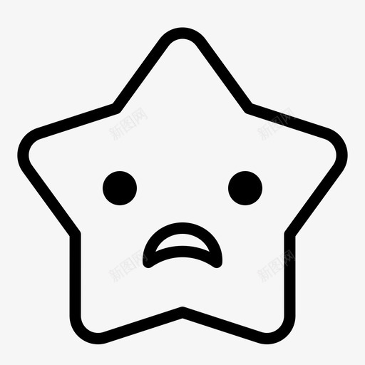 皱眉表情脸图标svg_新图网 https://ixintu.com 皱眉 脸 表情 贴纸 轮廓表情
