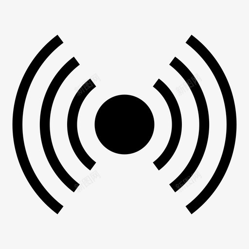 无线广播互联网图标svg_新图网 https://ixintu.com uiheavygly01 wifi 互联网 传输 信号 广播 无线