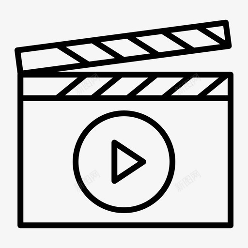 拍手电影院拍板图标svg_新图网 https://ixintu.com 娱乐 拍手 拍板 电影 电影院