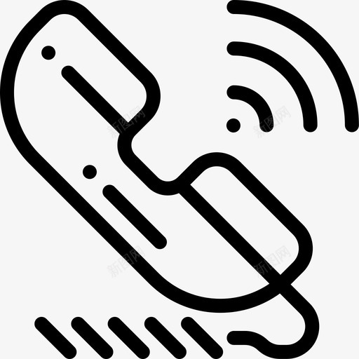 电话公共标志5直线图标svg_新图网 https://ixintu.com 公共 标志 电话 直线