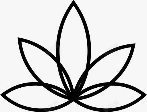 花莲花植物图标svg_新图网 https://ixintu.com 植物 莲花