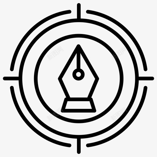 目标创意十字线图标svg_新图网 https://ixintu.com 创意 十字 目标