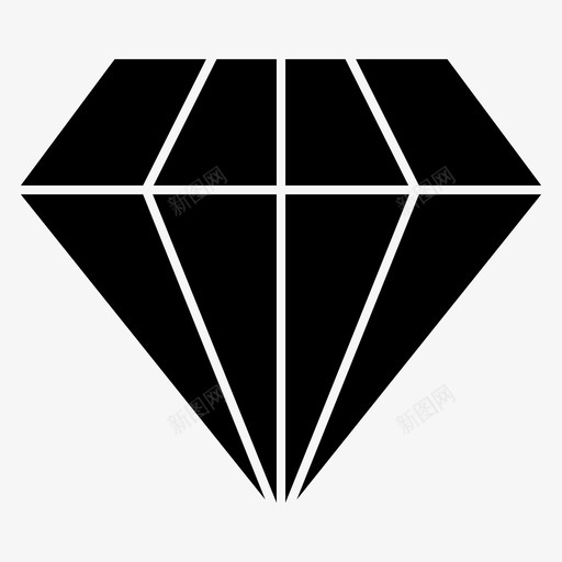 宝石水晶钻石图标svg_新图网 https://ixintu.com 宝石 形状 水晶 石头 钻石