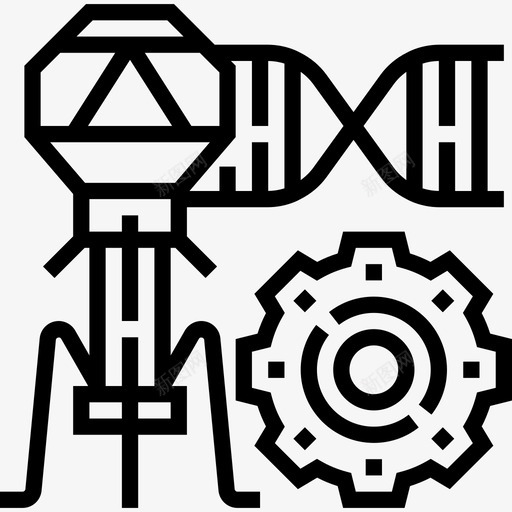 细菌生物技术2线性图标svg_新图网 https://ixintu.com 生物技术 线性 细菌