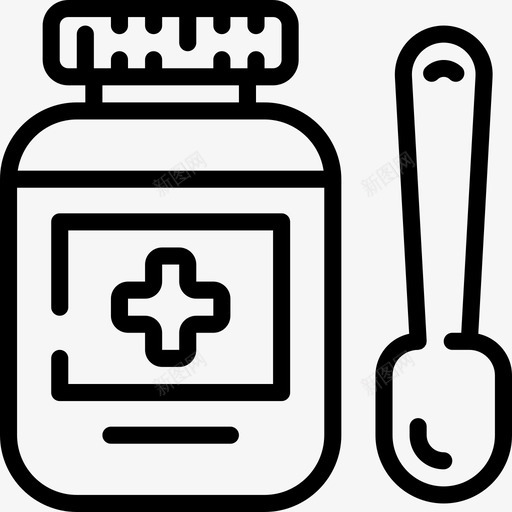 糖浆医用135线性图标svg_新图网 https://ixintu.com 医用 糖浆 线性