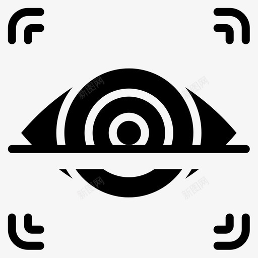 眼睛扫描生物识别2填充图标svg_新图网 https://ixintu.com 填充 生物识别2 眼睛扫描