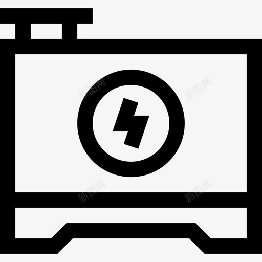 发电机电工工具和元件4线性图标svg_新图网 https://ixintu.com 发电机 电工工具和元件4 线性