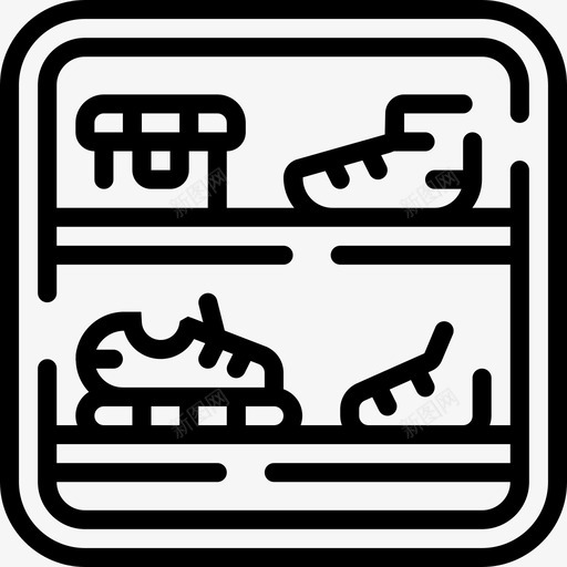 货架购物和商店7线性图标svg_新图网 https://ixintu.com 线性 货架 购物和商店7