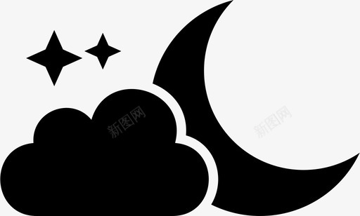 月亮天文学夜晚图标svg_新图网 https://ixintu.com 夜晚 天文学 太空 恒星 月亮 行星