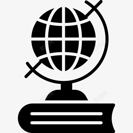 全球教育远程教育现代教育图标svg_新图网 https://ixintu.com 世界教育 全球教育 学习字形图标 现代教育 远程教育