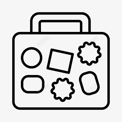 包假日旅行箱图标svg_新图网 https://ixintu.com 假日 度假 旅游 旅行箱
