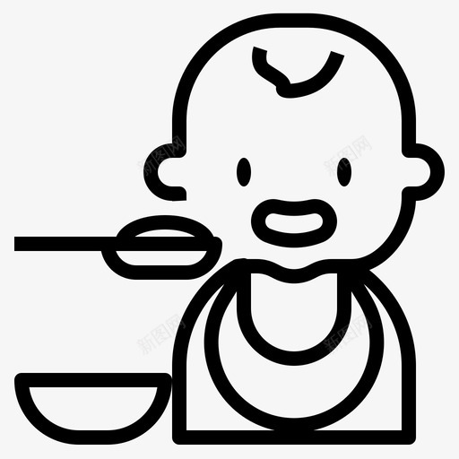 喂养婴儿固体图标svg_新图网 https://ixintu.com 喂养 固体 婴儿