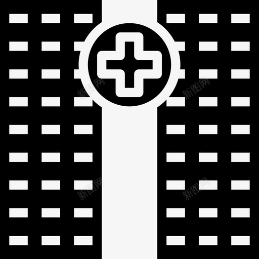 医院建筑坚固填充图标svg_新图网 https://ixintu.com 医院 坚固 填充 建筑