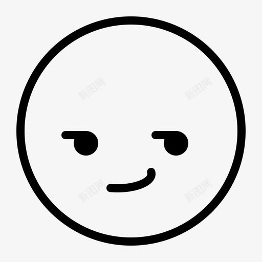 笑脸表情脸图标svg_新图网 https://ixintu.com 笑脸 表情 贴纸 轮廓