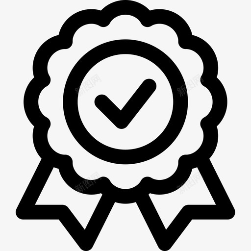 徽章奖励徽章2直线图标svg_新图网 https://ixintu.com 奖励 徽章 直线