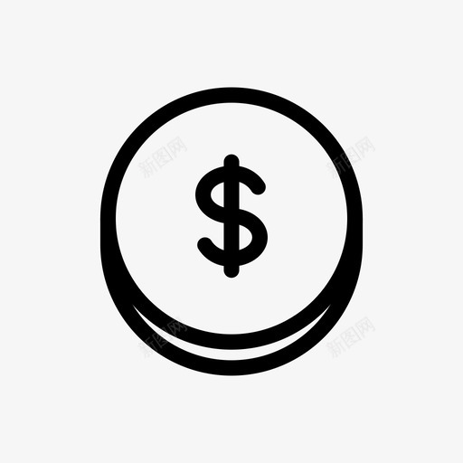 硬币费用收入图标svg_新图网 https://ixintu.com 媒体 收入 硬币 财富 费用