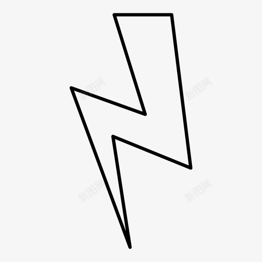 闪电电快图标svg_新图网 https://ixintu.com 快 电 闪电