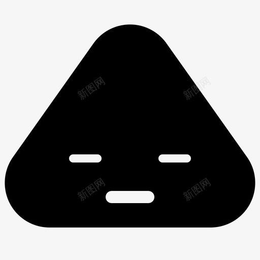 无表情表情脸图标svg_新图网 https://ixintu.com 三角 情感 无表情 表情