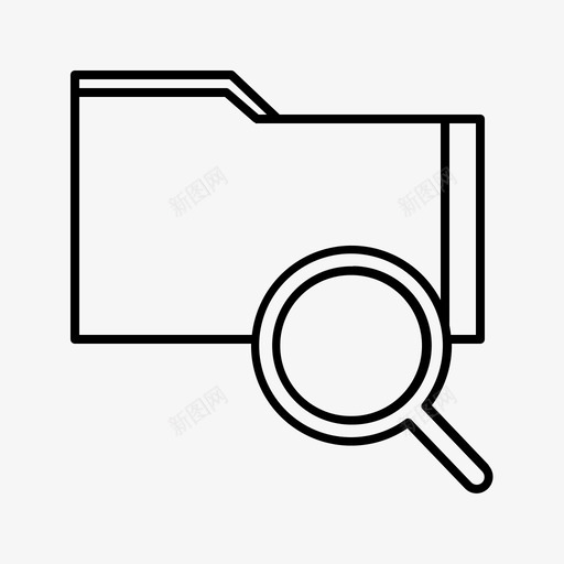搜索文件夹业务文档图标svg_新图网 https://ixintu.com runny seo 业务 搜索 文件 文件夹 文档